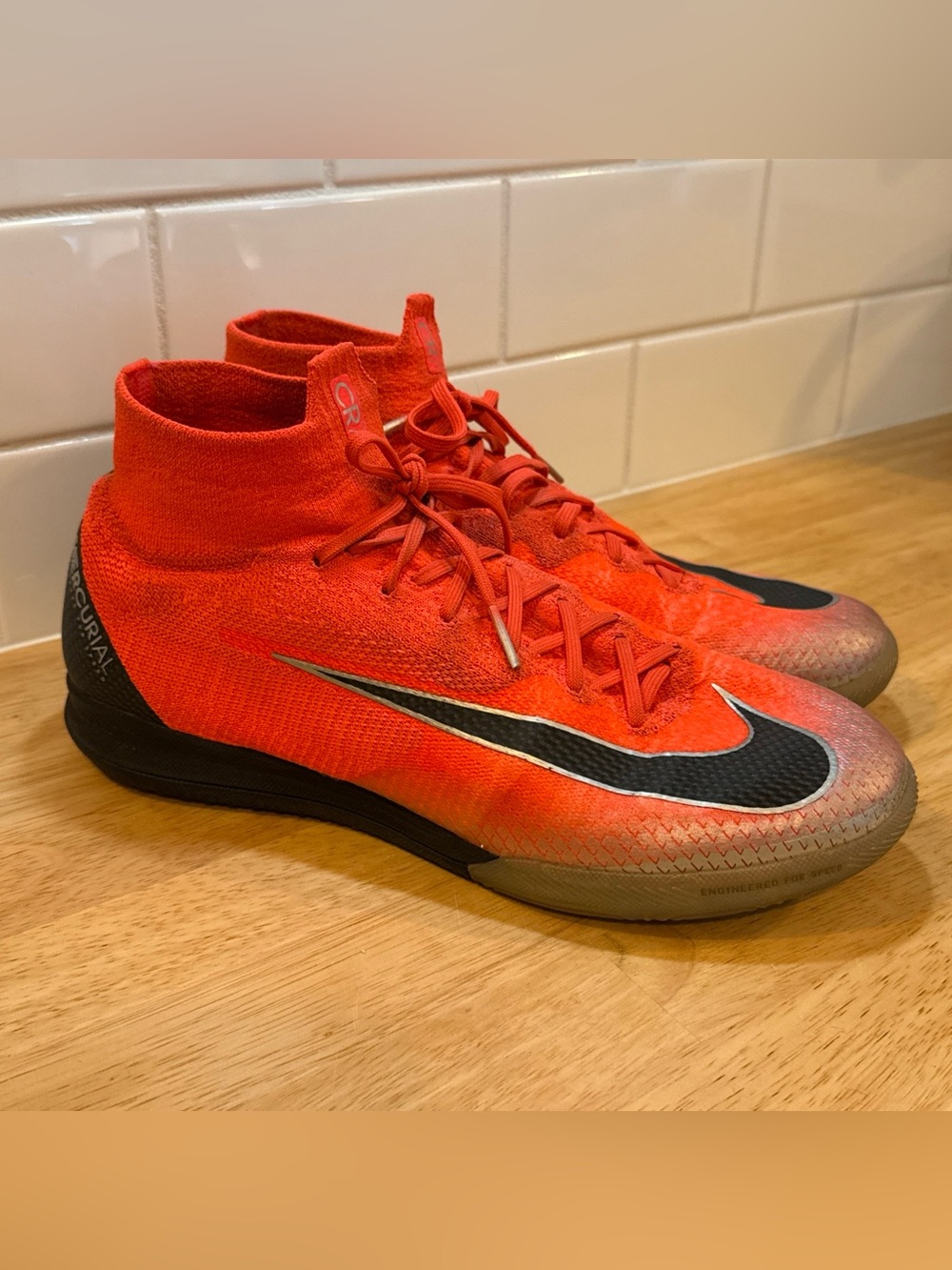 Nike Mercurial Superfly 6 Elite CR7 IC Flash Crimson Size 7  Aj3571-600 Used